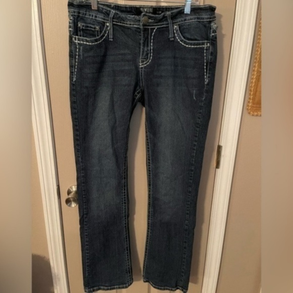 Premier Denim By Rue 21 Low Rise Flare Leg Sequin Pockets Jeans